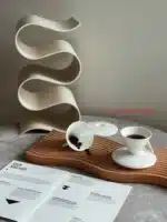 70ml White Cone Coffee Cup And Saucer Set Office Coffeeware Ceramic ESPRESSO Glass Cappuccino Mug Bone China Demitasse