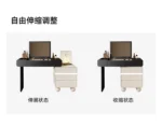 French dressing table with mirror and four drawers in creamy white finish for bedroom