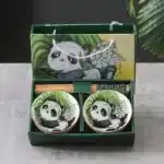 Creative Panda Tableware Set Cartoon Ceramic Tableware Gift Box – angled view