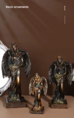 Resin Ornaments Blinded Greek Goddess Fortune Figurine Goddess of Good Fortune and Wealth Sculpture Home Office Decor
