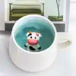 Creative Ceramic Coffee Mug with Lid and Spoon Cute Cartoon Three-dimensional Kawaii Animal Milk Cup Couple Gift Water Cup