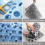 Shower Bath Mat Environmental Protection Tasteless TPE Toilet Household Bathtub Bathroom Hollow Hydrophobic Thicken AntiSlip