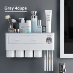 Magnetic Adsorption Inverted Toothbrush Holder 2 Automatic Toothpaste Squeezer Dispenser Storage Rack Bathroom Accessories