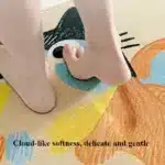 Cute Cartoon Cat Bath Mat - Super Soft Memory Foam Bathroom Rug, Fast Absorbing Quick Dry, Non-Slip Shower Mat for Kids