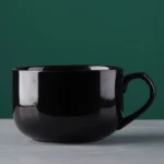 750ml Large Capacity Ceramic Milk Coffee Mug With Spoon Breakfast Oatmeal Milk Tea Ceramic Cup Instant Noodles Bowl For
