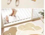 Bathroom Carpet Non-slip Strong Absorbent Floor Mats Home Decor Beige Stripes Bath Mat Toilet Entrance Area Rug Alfombra De