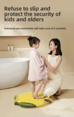 Creative Fruit-shaped Bath Mat Thickened Flocked Microfiber Bathroom Rug Non-slip Water-absorbent Quick-drying Foot Mat