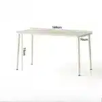 Outdoor Metal Dining Table – Simple Waterproof Table for Patio & Garden – base detail