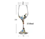 Creative Enamel Crystal Goblet Glasses for Champagne Glass Cup Set Luxury Glass Cups Glasses of Wine Wineglass Vintage