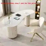 custom.Modern Fashionable Curved Artificial Stone Office Desk Made in China Convertible Wooden Feature