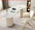 custom.Modern Fashionable Curved Artificial Stone Office Desk Made in China Convertible Wooden Feature