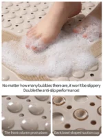 Washable bath mat with non-slip PVC surface in a modern bathroom