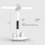 LED Desk Lamp,Multifunction Table Lamp with Calendar USB Touch Night Light with Pen Holder for Bedroom Reading Lamp de
