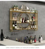 Wall Mount Wine Rack Bottle Wine Bar Cabinet Holder Adapt Single Miniature Black Cup Glass Storage Wine Cabinet Decor Szafeczki - Image 18