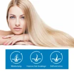 Magic Hair Vitamin Capsule Keratin Oil bottle on a bamboo tray with spa stones