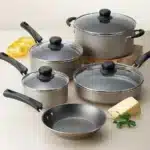 Tramontina 9-Piece Non-Stick Cookware Set, Champagne – styled in a modern Pots & Pans setting