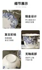 Ceramic Coffee Cup English style blue and white porcelain coffee cup with dish set Ceramic retro European afternoon tea mug