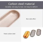 5PCS Hotdog Shaped Bread Baking Mold Carbon Steel Non-Stick Durable Baking Pans for DIY Bread Hot Dog Toast and Cakes Bakeware - Image 11