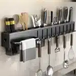 Kitchen Organizer Knife Rack Storage Box Household Knife Rack Spoon & Chopstick Holder No Hole Required Hanging Storage