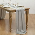 2-10Meters Pure Cotton Table Runner Retro Burr Texture Gauze Cloth Dining Vintage Wedding Party Christmas Linen Decoration