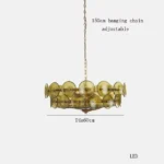 Nordic Style Designer Led Chandelier Restaurant Study Living Room Colored Glass Pendant Light Luxury Postmodern Indoor