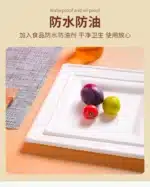 50pcs Degradable Square 6/8/10 Inch Disposable Paper Plate Thick Cake Tray for Baking Barbecue Party Tableware Fruit Snack