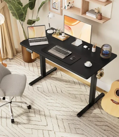 JHK Ergonomic Electric Standing Desk Height Adjustable Computer Desk Large Work PC Table Home Office Writing Gaming Desks