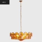 Nordic Style Designer Led Chandelier Restaurant Study Living Room Colored Glass Pendant Light Luxury Postmodern Indoor