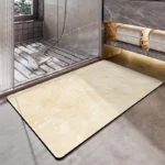 Stone Texture Diatomite Bath Mat Fast-Drying Water-Absorbent Rug for Bathroom Home Use – styled in a modern Living setting