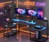 NOST&HOST L Shaped Gaming Desk 71" Computer Desk Power Outlets Monitor Stand Adjustable Shelf Cup Holder Hooks Home