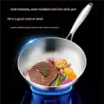 316 Stainless Steel Deep Fryer Non Stick Frying Pan Cooking Steak Kitchen Cookware Gas Stove Induction Cooker Universal Milk