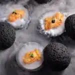 Black Cement Tableware Dinner Plate stone Sashimi sushi Disc Dry Ice Tray Plate Dessert Plates Dim Sum Dish Steak Plates