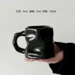 Creative Irregular Pitted Ceramic Coffee Cup 30ml Afternoon Tea Dessert Tea Cup Simple Office Mug Couple Mug Gift Home Decor