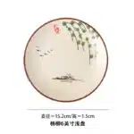 Beauty Ceramic Dinner Plate Flower Bird Japanese Pan Table Decoration Cute Bread Dessert Plates Sushi Dishes Tea Trays for