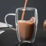 2PC Double Wall Glass Cup Heat Insulation Transparent Handmade Tea Drink Cups MINI Whisky glasses Coffee Mug with handle