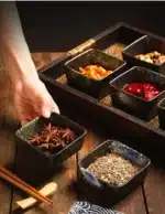 Shallow Square Ceramic Sauce Bowl Colors Soy Vinegar Dish Meals Plate Japanese Table Tableware Hot Pot Barbecue Sushi Dishes