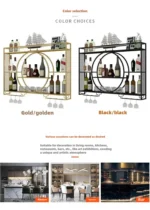 Wall Mount Wine Rack Bottle Wine Bar Cabinet Holder Adapt Single Miniature Black Cup Glass Storage Wine Cabinet Decor Szafeczki - Image 15