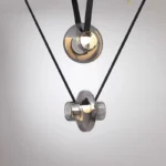 Italy New Designer Luxury Glass LED Pendant Lamp Living Room Bedroom Bar Restaurant Leather Chandelier Interiordecor