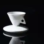 70ml White Cone Coffee Cup And Saucer Set Office Coffeeware Ceramic ESPRESSO Glass Cappuccino Mug Bone China Demitasse