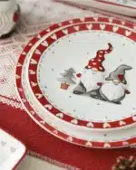Nordic Santa Claus Ceramic Dishes and Tableware Relief Rice Salad Bowl Western Style Flat Plate Cup Teapot – base detail