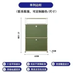 Sideboard Storage Cabinets Modular Combination Metal Frame for Living Room Office Drawers Customizable Large Storage Olive Green - Image 16