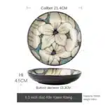Chinese-style ceramic deep plate household salad plate disc personality plate creative old-fashioned hand-painted tableware