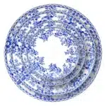 Vintage blue and white porcelain dinner plate set, bone china western tableware, home hotel restaurant Dim sum fruit steak