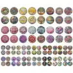 Diamond Painting Placemats Pattern Round Diamond Painting Table Mats Rhinestone Anti-slip Placemat for Home Decor – side view