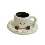 Creative Footprint Ceramic Coffee Cup & Saucer, Hot Sale Aesthetic Mug, Cute Drinkware for Living Room & Home – base