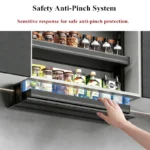 Smart Pull Down Cabinet Organizer Touch Control Lift Shelf LED Upper Storage Senior Handicap High Ceiling Kitchen Accessory