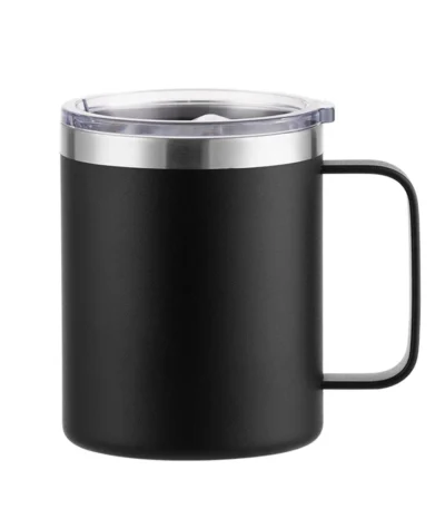 12oz Stainless Steel Mug with Handle Insulated Coffee Cup Insulated Tumbler Sliding Lid Gift for Camping, Office, Home,