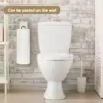 Toilet Paper Holder with Storagefor Tissue Wall Mounted Over The Tank Toilet Paper Holder Organizer Self Adhesive Toilet