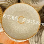 Newest Mosaic Patterned Grid-Shaped Dinner Plate Coffee Cup & Saucer Set Bone Coffee Sets Glasses Gold Outline Plates
