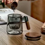 400ml heat-resistant Glass Tea Cup With Infuser Steeper And Lid Brewing Loose Leaf Tea Flower Tea Separation Tea Mug